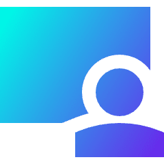 Screen Sharing Tutorial Icon from Sharp Gradient Set