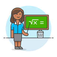 Teacher Teaching 2 Illustration from UX Colors Set