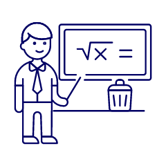 Teacher Teaching 4 Illustration from UX Line Set