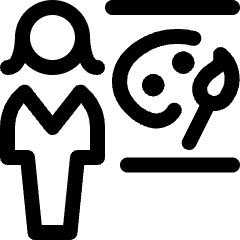 User Female Teacher Art Icon from Ultimate Regular Set