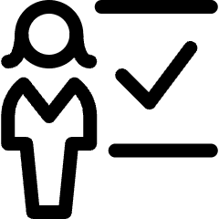 User Female Teacher Check Icon from Ultimate Regular Set