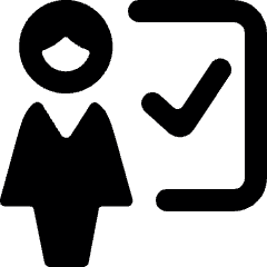 User Female Teacher Check Icon from Ultimate Bold Set