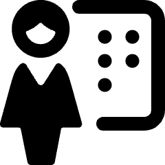 User Female Teacher Disability 2 Icon from Ultimate Bold Set