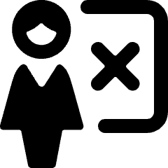 User Female Teacher False Icon from Ultimate Bold Set