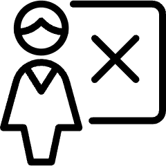 User Female Teacher False Icon from Ultimate Light Set