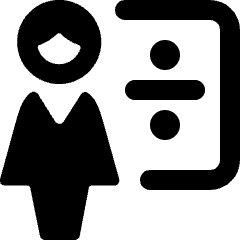 User Female Teacher Math Icon from Ultimate Bold Set