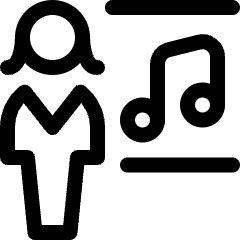 User Female Teacher Music Icon from Ultimate Regular Set