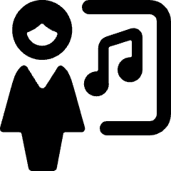 User Female Teacher Music Icon from Ultimate Bold Set