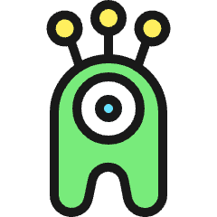 Science Fiction Alien Icon from Ultimate Colors Set