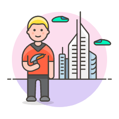 Space Human 1 Illustration from UX Colors Set