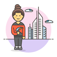 Space Human 4 Illustration from UX Colors Set