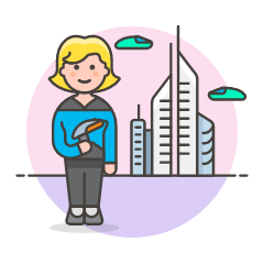 Space Human 5 Illustration from UX Colors Set