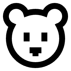 Bear Icon from Sharp Line Set