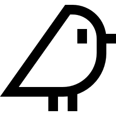 Bird Icon from Sharp Line Set