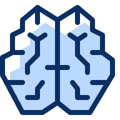 Brain 1 Icon from Cyber Duotone Set