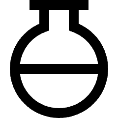 Circle Flask Icon from Sharp Line Set