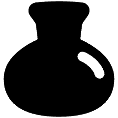 Circle Flask Icon from Plump Solid Set