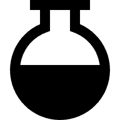 Circle Flask Icon from Sharp Solid Set