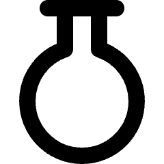 Circle Flask Icon from Micro Line Set