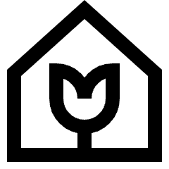 Green House Icon from Sharp Line Set