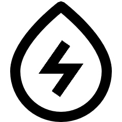 Hydro Energy Icon from Sharp Line Set