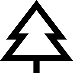 Pine Tree Icon from Sharp Line Set