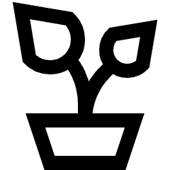 Potted Tree 2 Icon from Sharp Line Set