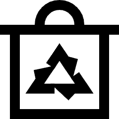 Recycle Bin Icon from Sharp Line Set