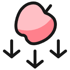 Science Apple Gravity Icon from Ultimate Colors Set