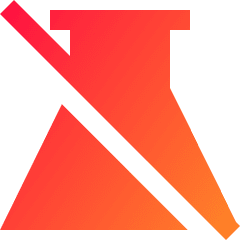 Science Off Experimental Feature Icon from Sharp Gradient Set