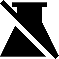 Science Off Experimental Feature Icon from Sharp Solid Set
