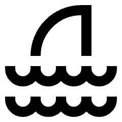 Shark Icon from Sharp Line Set