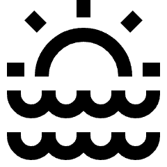 Sunset Icon from Sharp Line Set