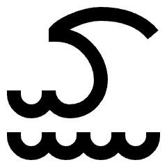 Tidal Wave Icon from Sharp Line Set