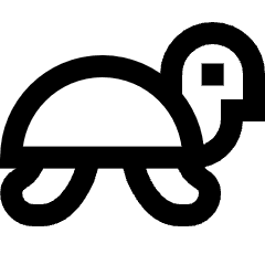 Turtle Speed Slow Icon from Sharp Line Set