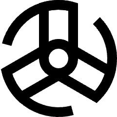 Wind Energy Icon from Sharp Line Set