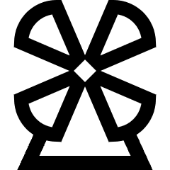 Windmill Icon from Sharp Line Set