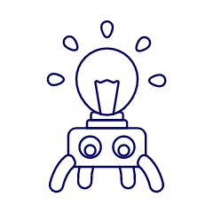 Robot Idea Illustration from UX Line Set