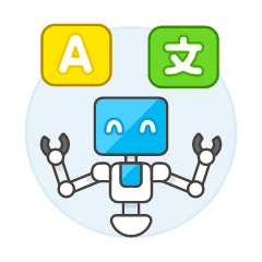 Translation Robot Illustration from UX Colors Set