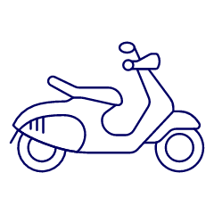 Light Brown Scooter Illustration from UX Line Set