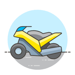 Racing Motor Bike Illustration from UX Colors Set