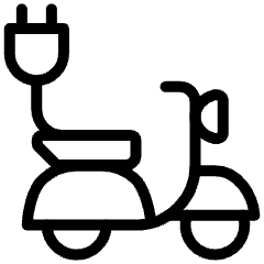 Electric Scooter Charging Icon from Ultimate Light Set