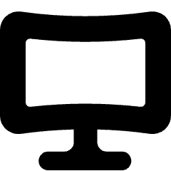 Screen Curve Icon from Micro Solid Set