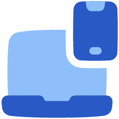 Device Laptop Phone Pairing Icon from Plump Flat Set