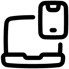Device Laptop Phone Pairing Icon from Plump Line Set