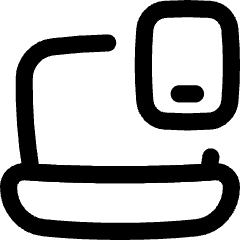 Device Laptop Phone Pairing Icon from Flex Line Set