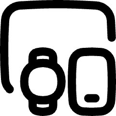 Device Phone Watch Tablet Icon from Flex Line Set