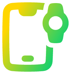 Phone Device Pairing Wearables Icon from Plump Gradient Set