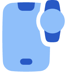 Phone Device Pairing Wearables Icon from Plump Flat Set