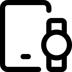 Phone Device Pairing Wearables Icon from Core Line Set